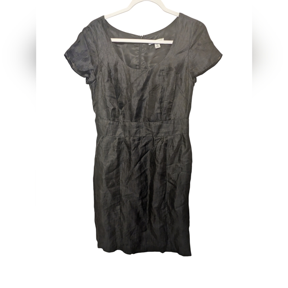 Banana Republic Little Black Dress LBD Size  10 Petite. Cap Sleeve gorg details.